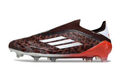 Adidas F50 Elite Laceless FG Firm Ground Soccer Cleats - Leopard/Red/Silver