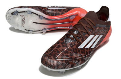 Adidas F50 Elite FG Firm Ground Soccer Cleats - Leopard/Red/Silver