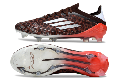 Adidas F50 Elite FG Firm Ground Soccer Cleats - Leopard/Red/Silver