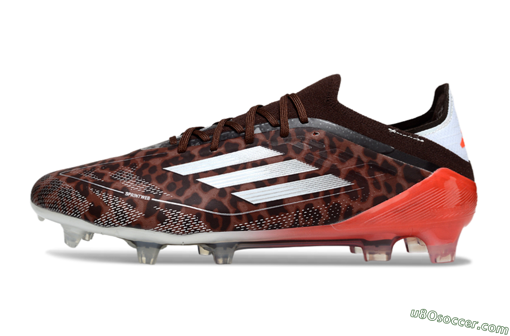 Adidas F50 Elite FG Firm Ground Soccer Cleats - Leopard/Red/Silver 2