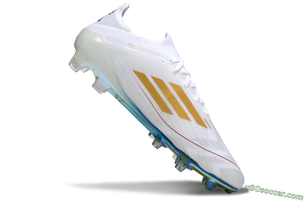 Adidas F50 Elite FG Firm Ground Soccer Cleats - White/Green/Gold 4