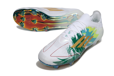 Adidas F50 Elite FG Firm Ground Soccer Cleats - White/Green/Gold