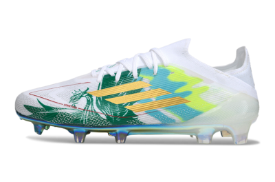 Adidas F50 Elite FG Firm Ground Soccer Cleats - White/Green/Gold
