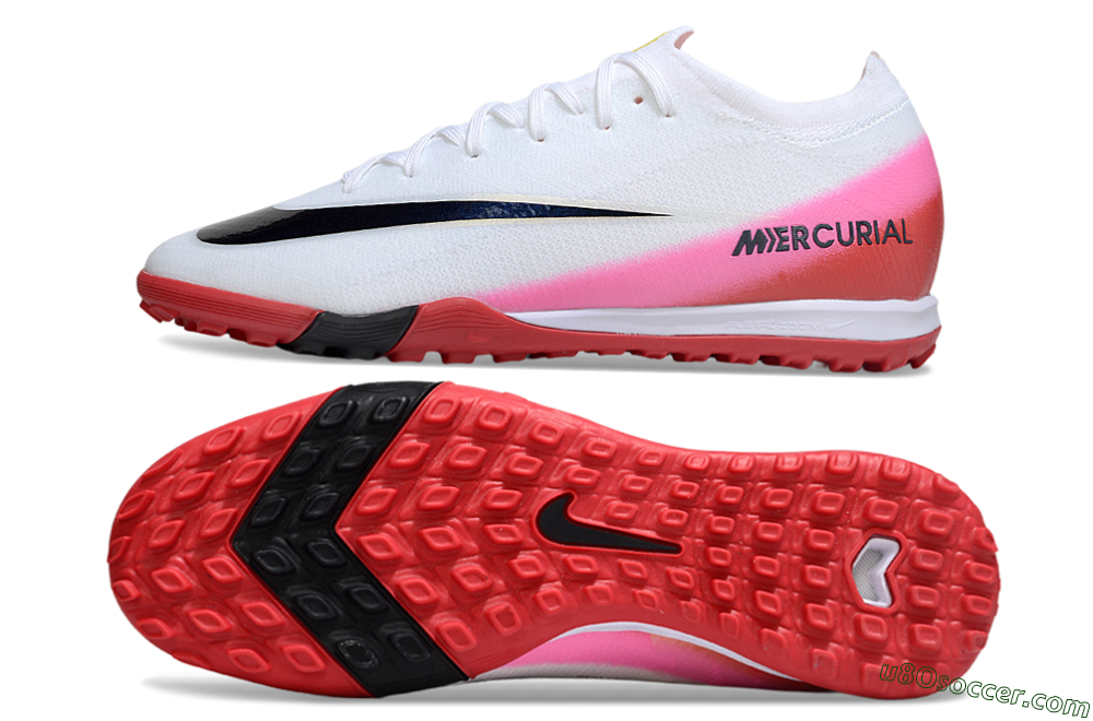 Nike Air Zoom Mercurial Vapor 16 Elite TF Artificial Turf Soccer Shoes - White/Black/Red 0