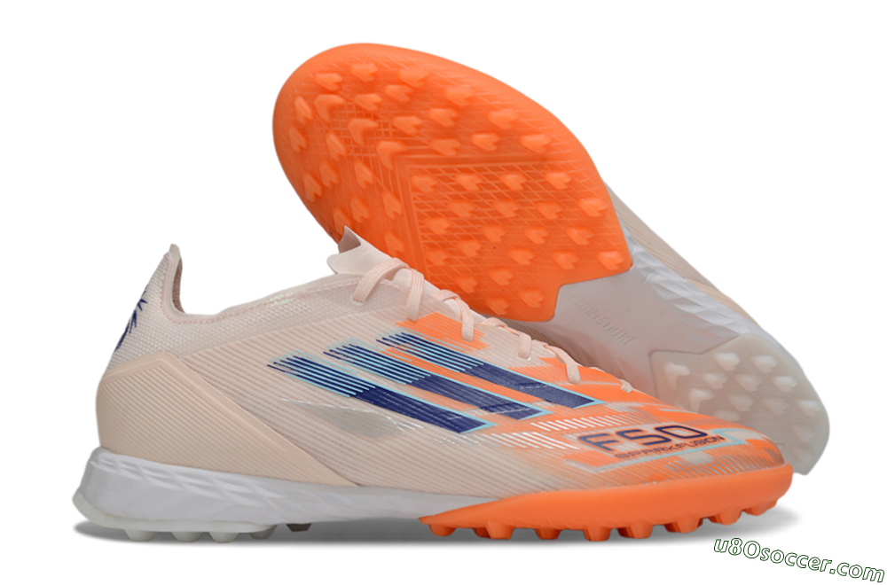 Adidas F50 Pro TF Artificial Turf Soccer Shoes - Pink/Orange/Blue 1