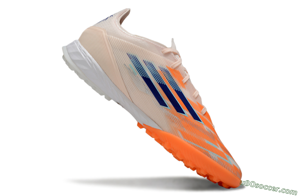 Adidas F50 Pro TF Artificial Turf Soccer Shoes - Pink/Orange/Blue 4