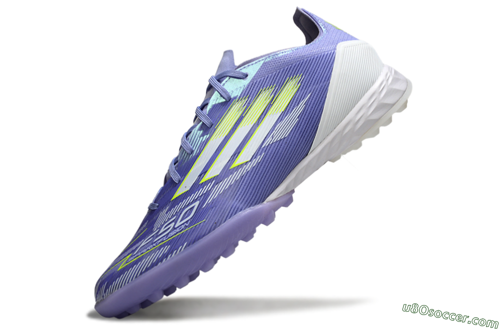 Adidas F50 Pro TF Artificial Turf Soccer Shoes - Blue/Yellow/White 5