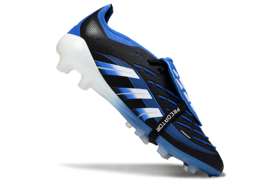 Adidas Predator 25 Elite Foldover Tongue FG Firm Ground Soccer Cleats - Black/White/Blue