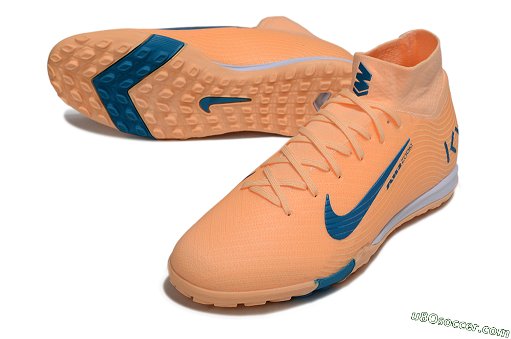 Nike Air Zoom Mercurial Superfly 10 Elite TF Artificial Turf Soccer Shoes - Pink/Blue/Yellow 3