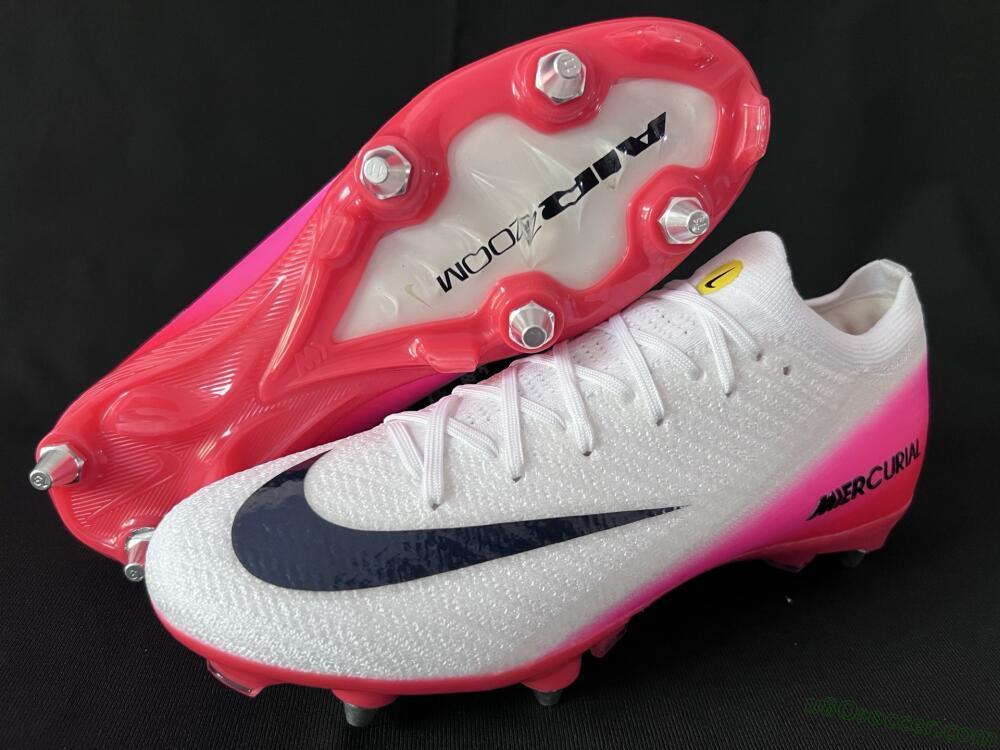 Nike Air Zoom Mercurial Vapor 16 Elite SG Soft Ground Soccer Cleats - White/Black/Red