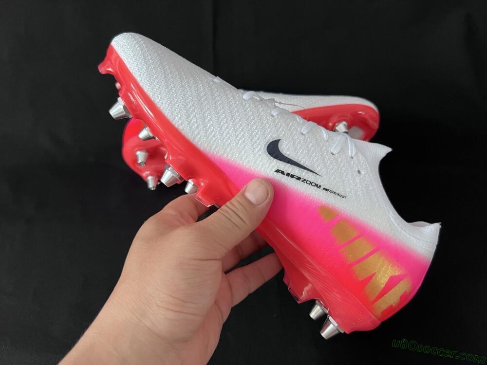 Nike Air Zoom Mercurial Vapor 16 Elite SG Soft Ground Soccer Cleats - White/Black/Red