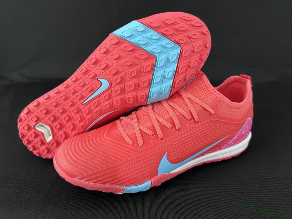 Nike Air Zoom Mercurial Vapor 16 Pro TF Artificial Turf Soccer Shoes - Red/Jade/Pink