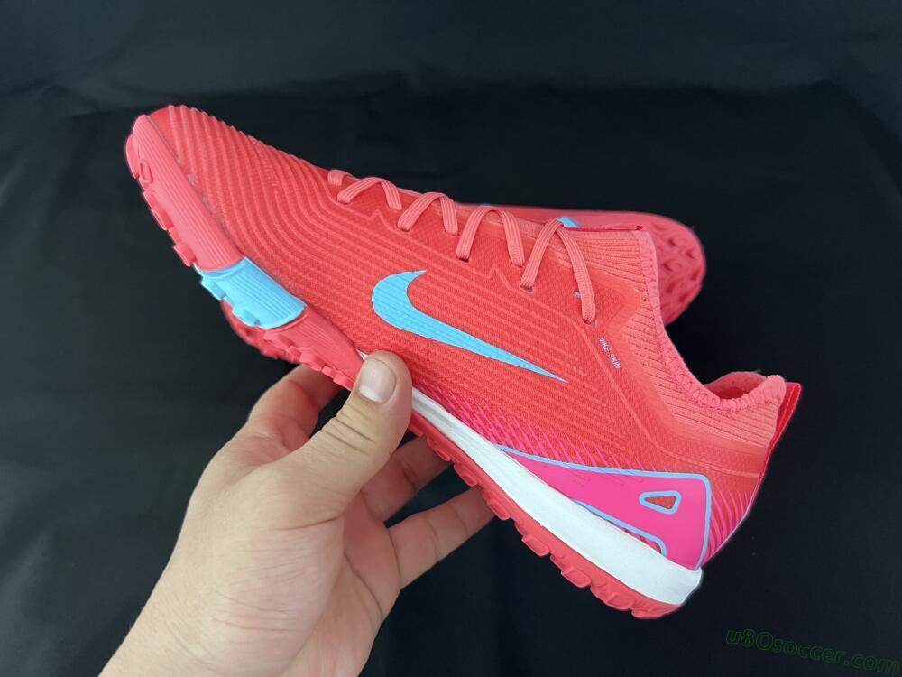 Nike Air Zoom Mercurial Vapor 16 Pro TF Artificial Turf Soccer Shoes - Red/Jade/Pink