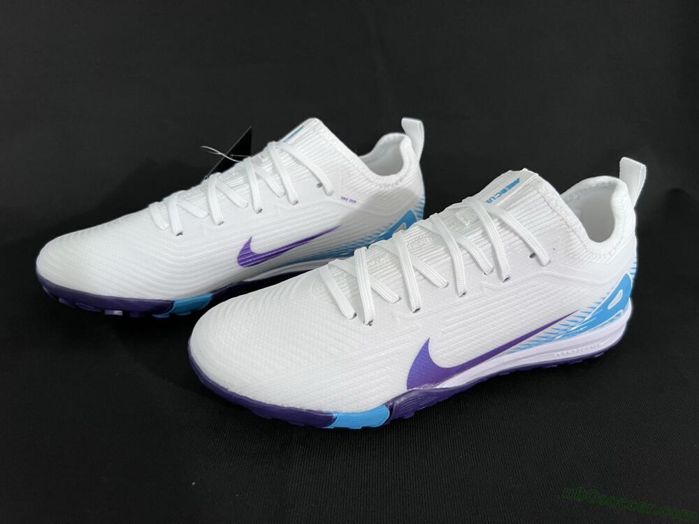 Nike Air Zoom Mercurial Vapor 16 Pro TF Artificial Turf Soccer Shoes - White/Purple/Jade