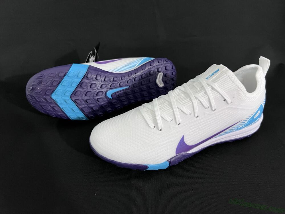 Nike Air Zoom Mercurial Vapor 16 Pro TF Artificial Turf Soccer Shoes - White/Purple/Jade
