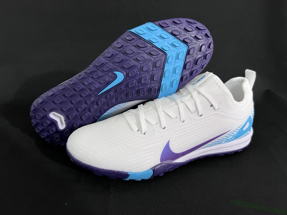 Nike Air Zoom Mercurial Vapor 16 Pro TF Artificial Turf Soccer Shoes - White/Purple/Jade