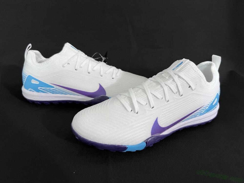 Nike Air Zoom Mercurial Vapor 16 Pro TF Artificial Turf Soccer Shoes - White/Purple/Jade