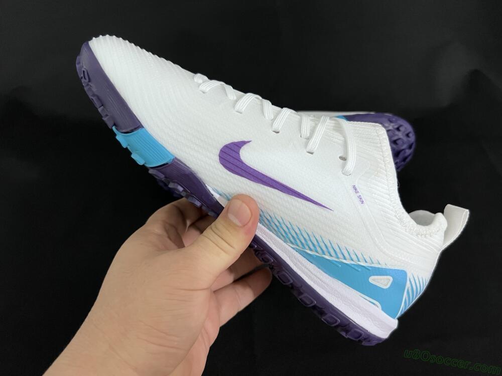 Nike Air Zoom Mercurial Vapor 16 Pro TF Artificial Turf Soccer Shoes - White/Purple/Jade