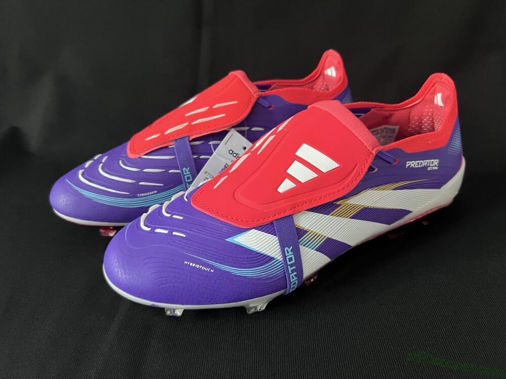 Adidas Predator 25 Elite Foldover Tongue FG Firm Ground Soccer Cleats - Blue/White/Red