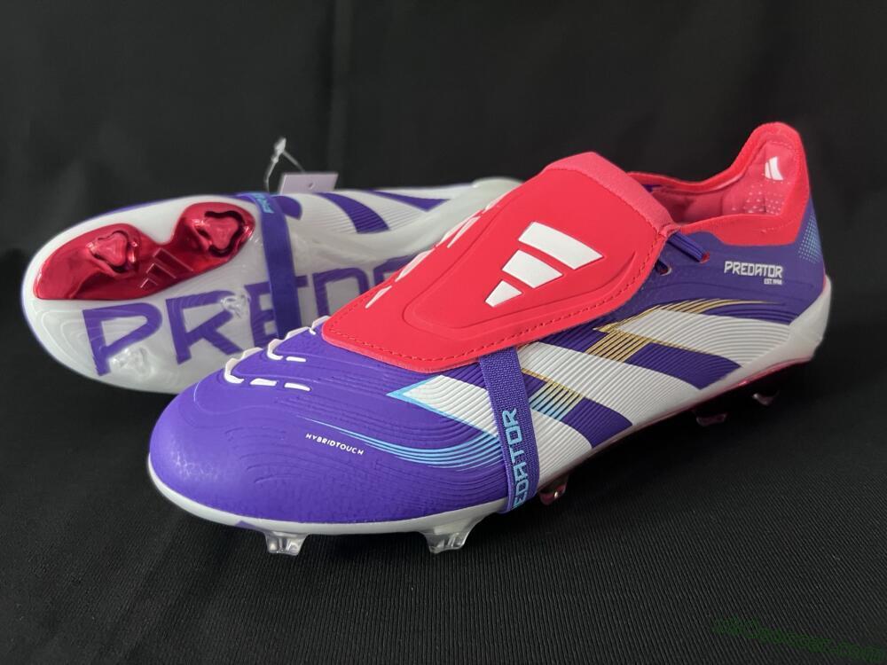 Adidas Predator 25 Elite Foldover Tongue FG Firm Ground Soccer Cleats - Blue/White/Red