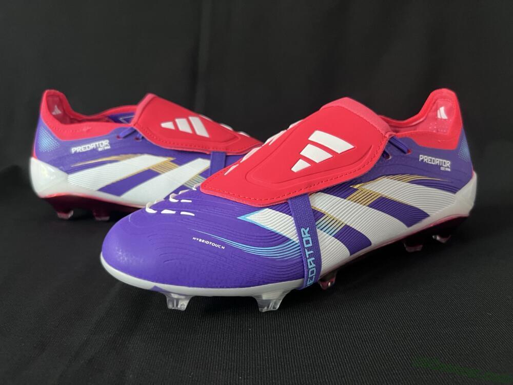 Adidas Predator 25 Elite Foldover Tongue FG Firm Ground Soccer Cleats - Blue/White/Red