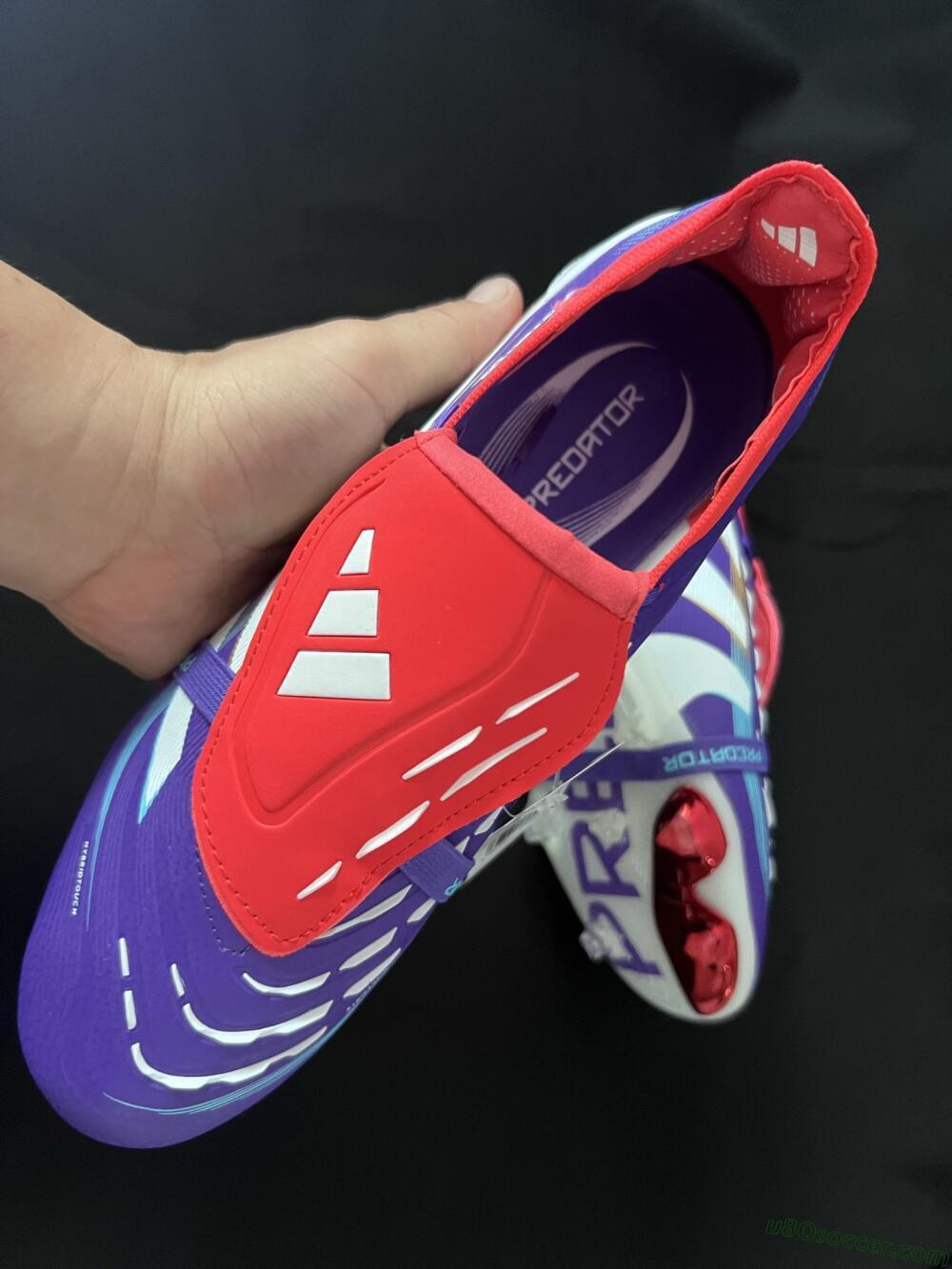 Adidas Predator 25 Elite Foldover Tongue FG Firm Ground Soccer Cleats - Blue/White/Red