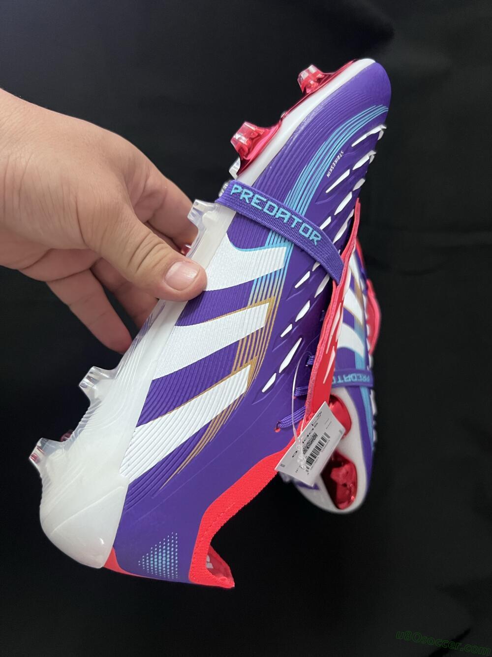 Adidas Predator 25 Elite Foldover Tongue FG Firm Ground Soccer Cleats - Blue/White/Red