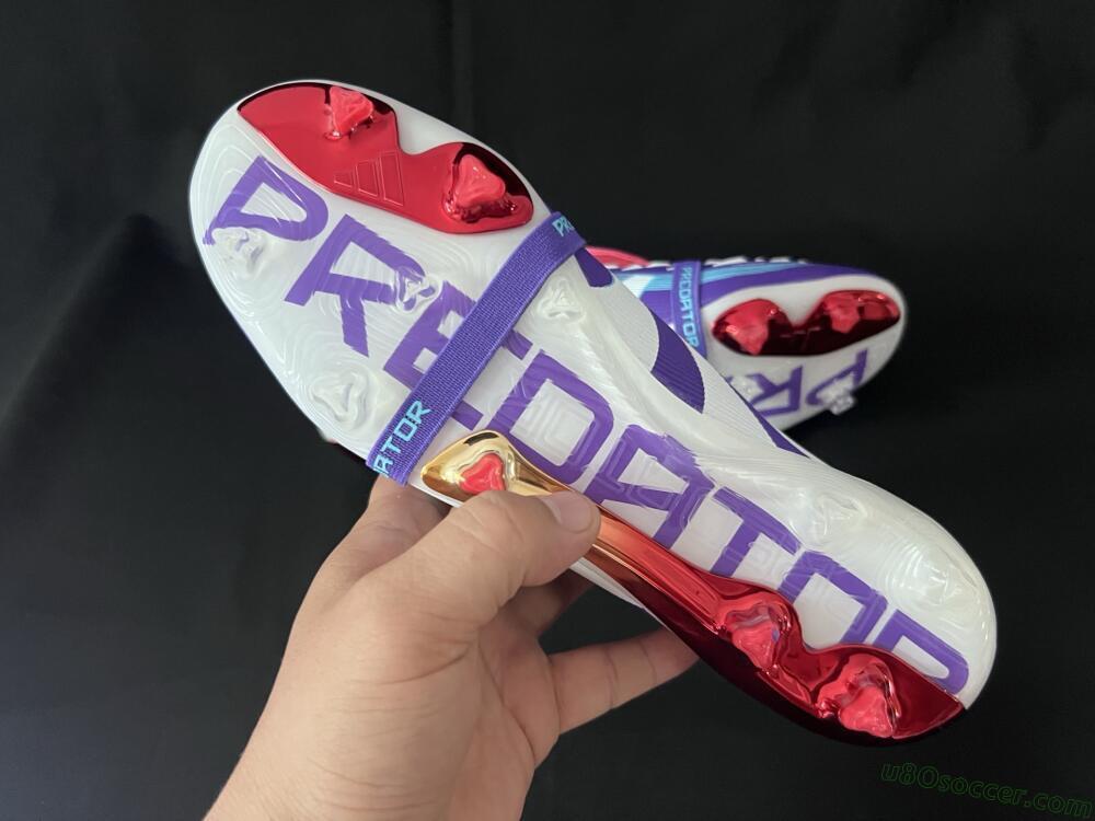 Adidas Predator 25 Elite Foldover Tongue FG Firm Ground Soccer Cleats - Blue/White/Red