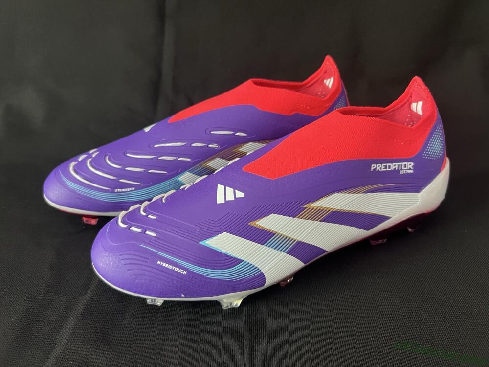 Adidas Predator 25 Elite Laceless FG Firm Ground Soccer Cleats - Blue/White/Red