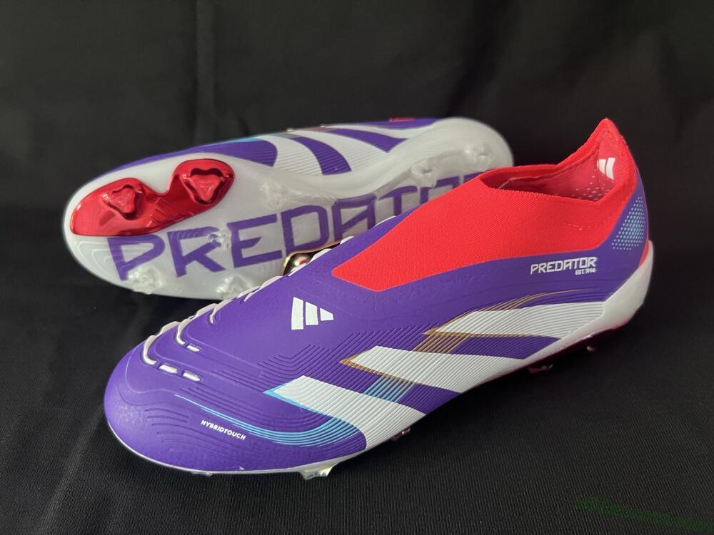 Adidas Predator 25 Elite Laceless FG Firm Ground Soccer Cleats - Blue/White/Red