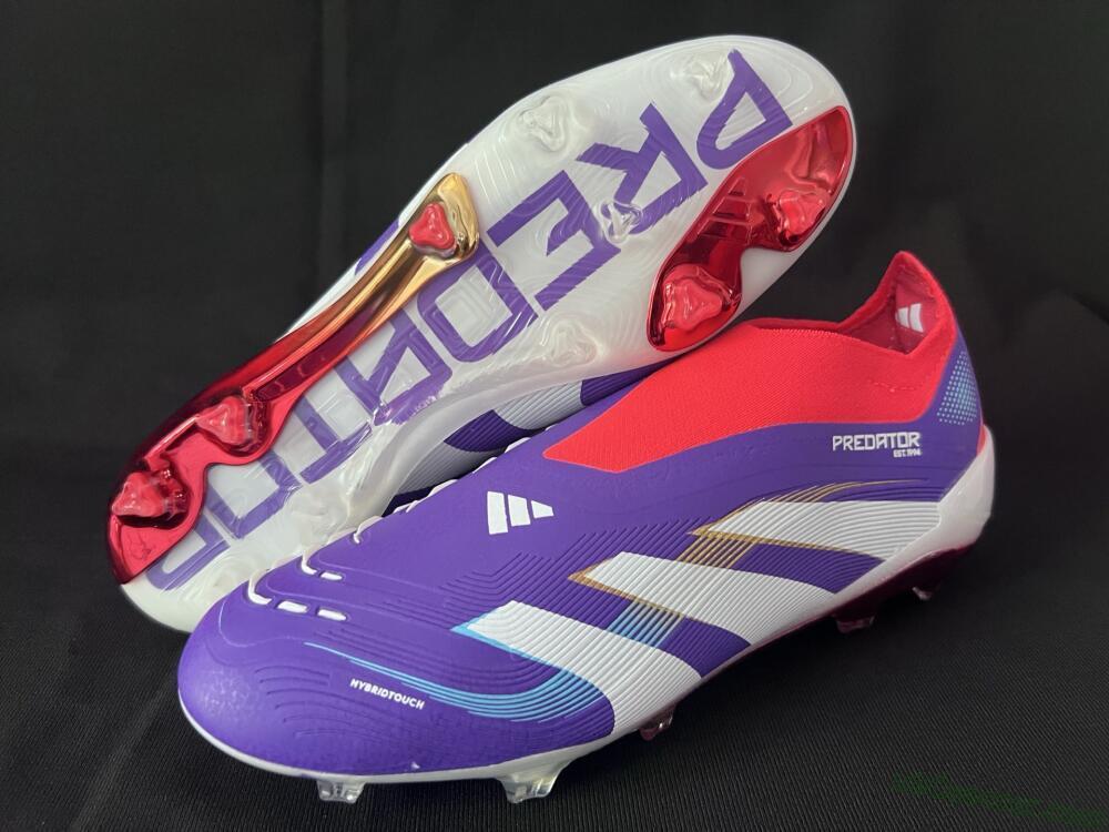 Adidas Predator 25 Elite Laceless FG Firm Ground Soccer Cleats - Blue/White/Red