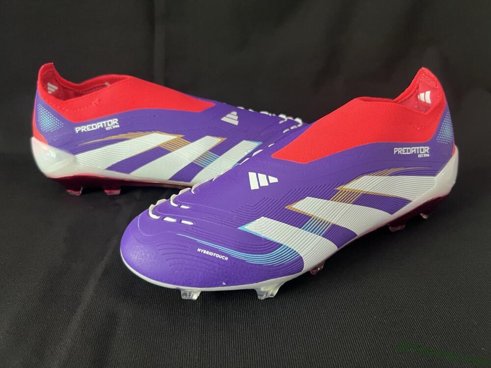 Adidas Predator 25 Elite Laceless FG Firm Ground Soccer Cleats - Blue/White/Red