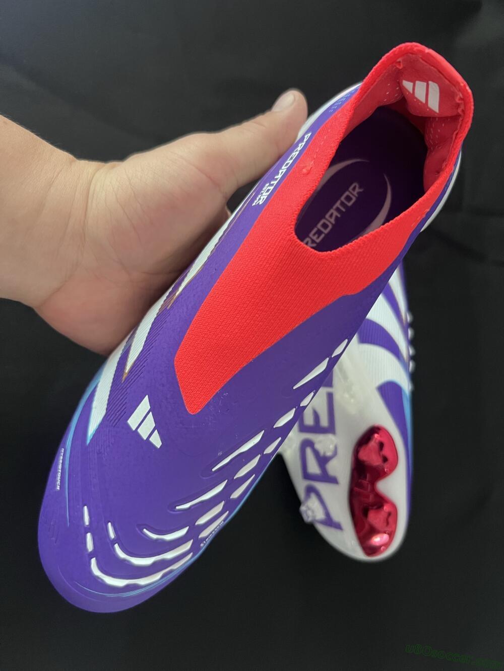 Adidas Predator 25 Elite Laceless FG Firm Ground Soccer Cleats - Blue/White/Red