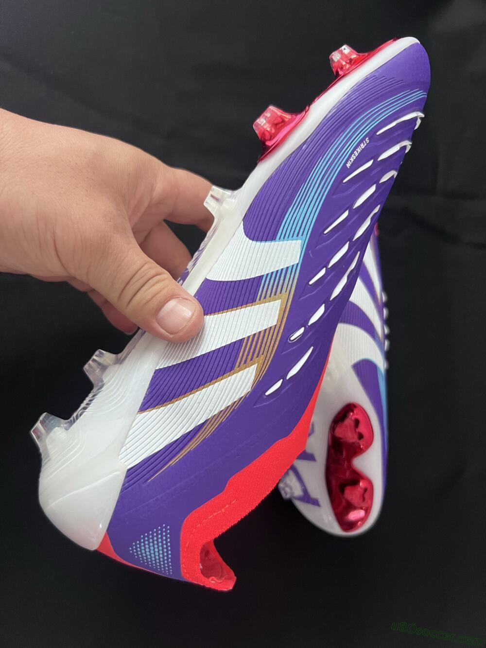 Adidas Predator 25 Elite Laceless FG Firm Ground Soccer Cleats - Blue/White/Red