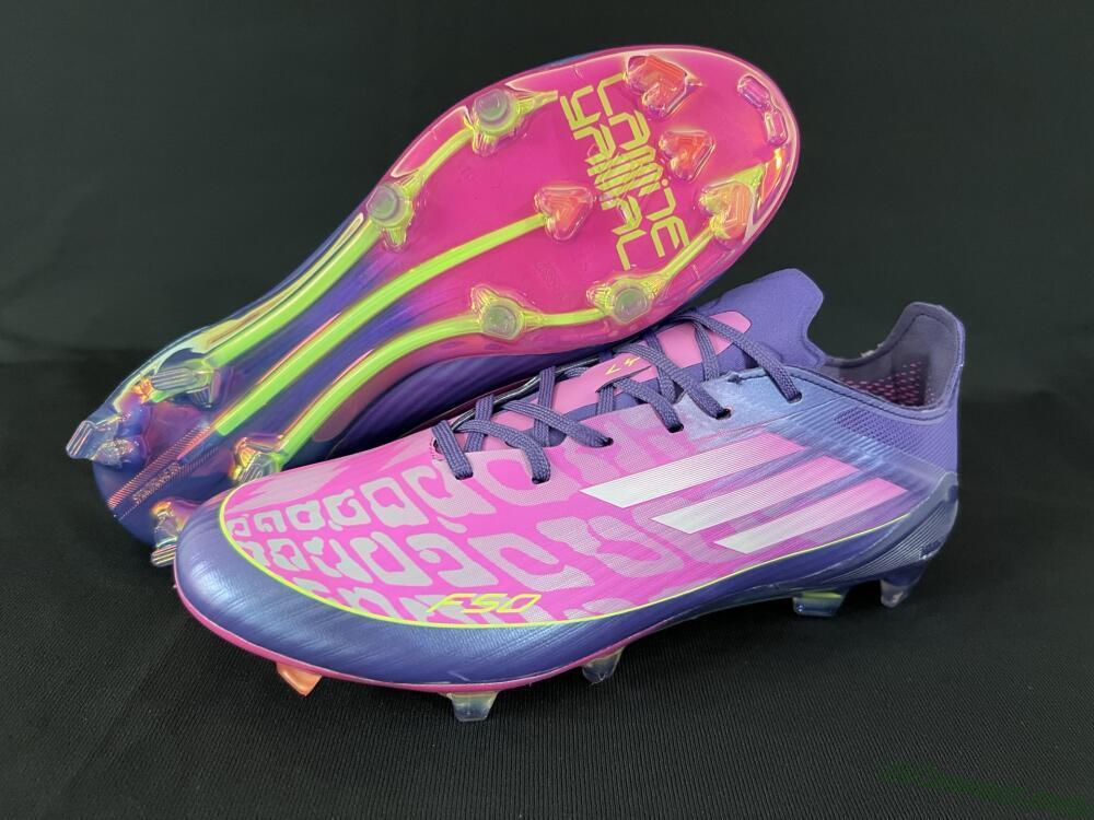 Adidas F50 Elite FG Firm Ground Soccer Cleats - Pink/Purple/Yellow