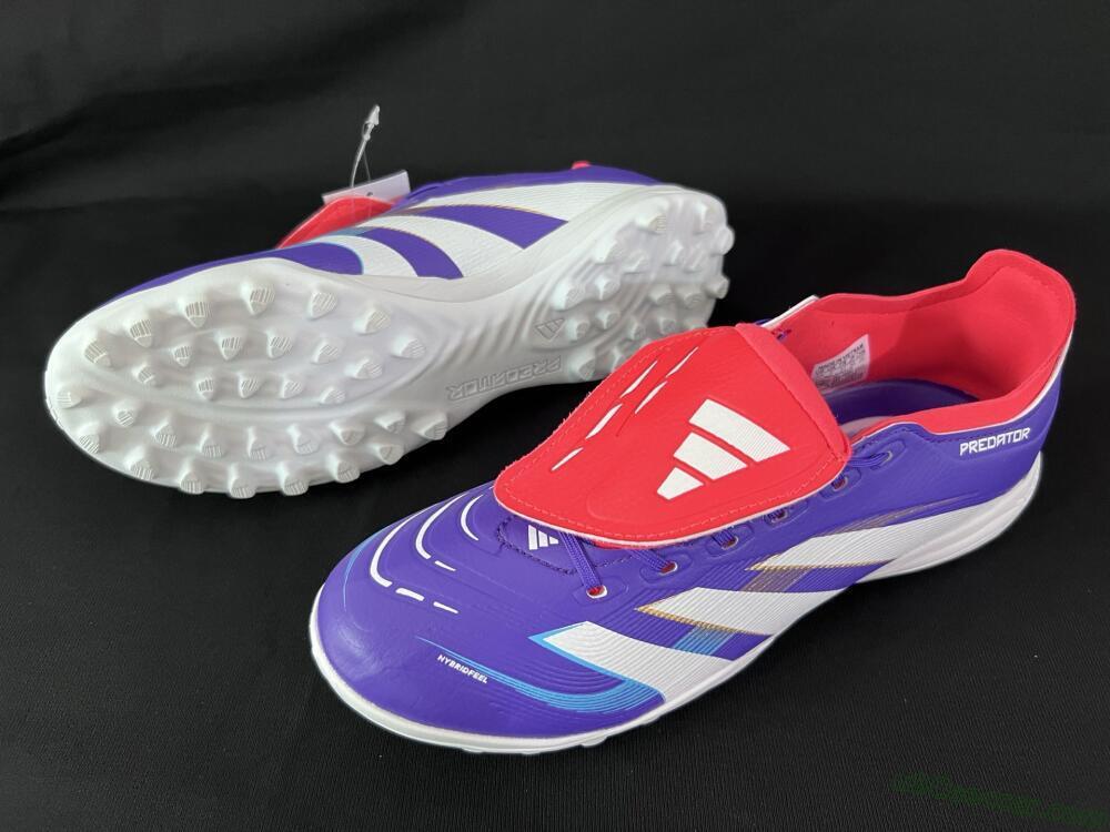 Adidas Predator Elite Foldover Tongue TF Artificial Turf Soccer Shoes - Blue/White/Red