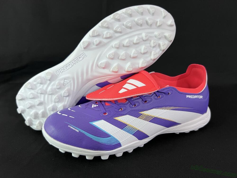 Adidas Predator Elite Foldover Tongue TF Artificial Turf Soccer Shoes - Blue/White/Red