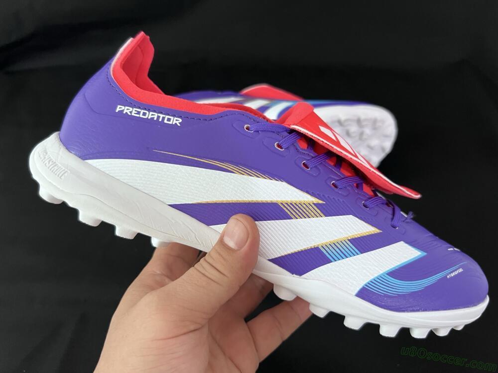Adidas Predator Elite Foldover Tongue TF Artificial Turf Soccer Shoes - Blue/White/Red