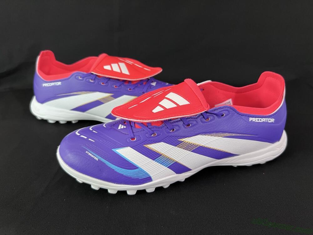 Adidas Predator Elite Foldover Tongue TF Artificial Turf Soccer Shoes - Blue/White/Red