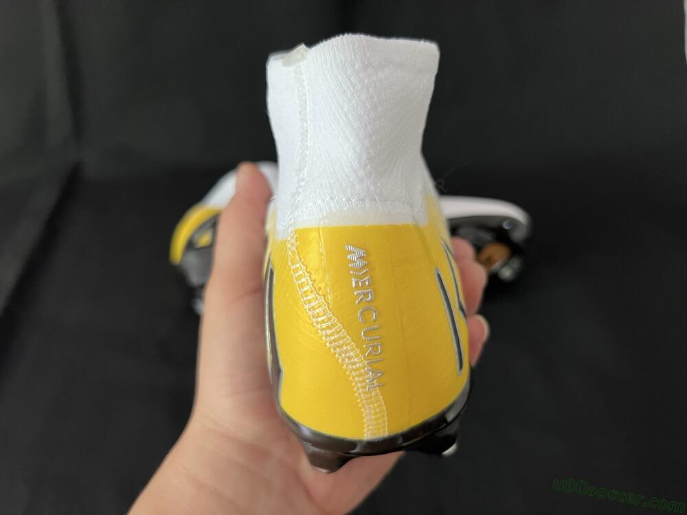 KM x Nike Air Zoom Mercurial Superfly 10 Elite FG Firm Ground Soccer Cleats - White/Black/Yellow