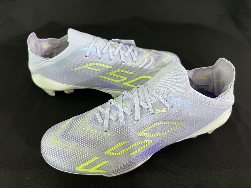 Adidas F50+ Elite Lightstrike Pro FG Firm Ground Soccer Cleats - Purple/Yellow/White