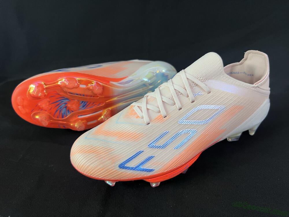 Adidas F50+ Lightstrike Pro Laceless FG Firm Ground Soccer Cleats - Red/Blue/White
