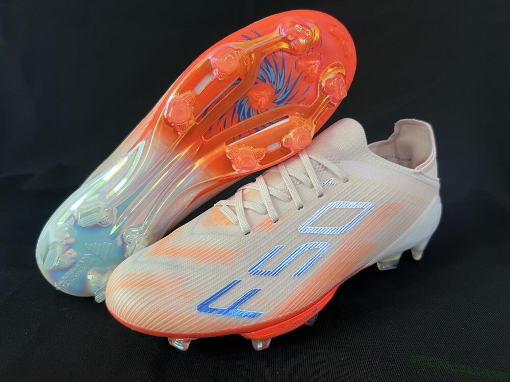 Adidas F50+ Lightstrike Pro Laceless FG Firm Ground Soccer Cleats - Red/Blue/White