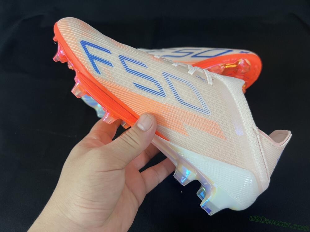 Adidas F50+ Lightstrike Pro Laceless FG Firm Ground Soccer Cleats - Red/Blue/White