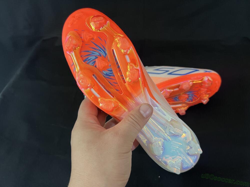 Adidas F50+ Lightstrike Pro Laceless FG Firm Ground Soccer Cleats - Red/Blue/White