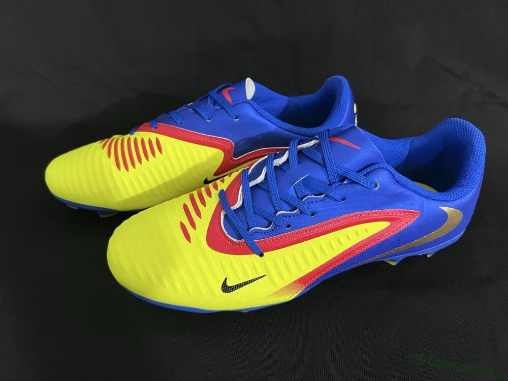 Nike Phantom 6 Elite Low FG Firm Ground Soccer Cleats - Yellow/Blue/Gold