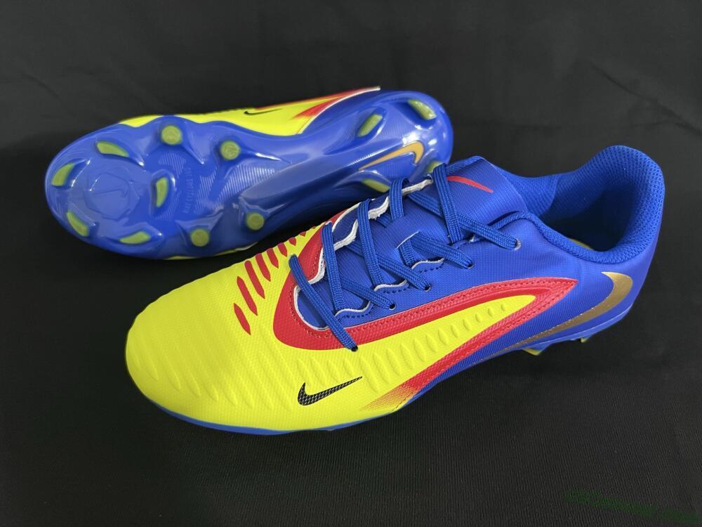 Nike Phantom 6 Elite Low FG Firm Ground Soccer Cleats - Yellow/Blue/Gold