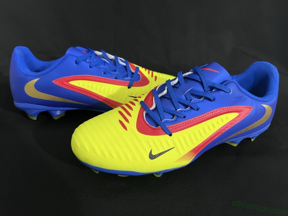 Nike Phantom 6 Elite Low FG Firm Ground Soccer Cleats - Yellow/Blue/Gold
