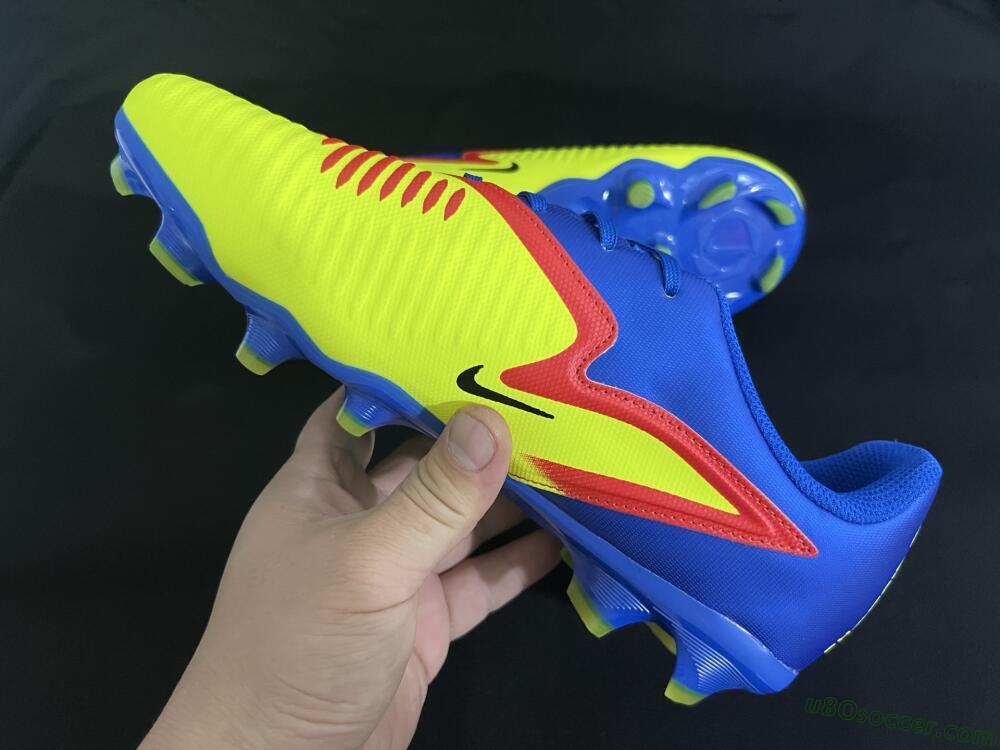 Nike Phantom 6 Elite Low FG Firm Ground Soccer Cleats - Yellow/Blue/Gold