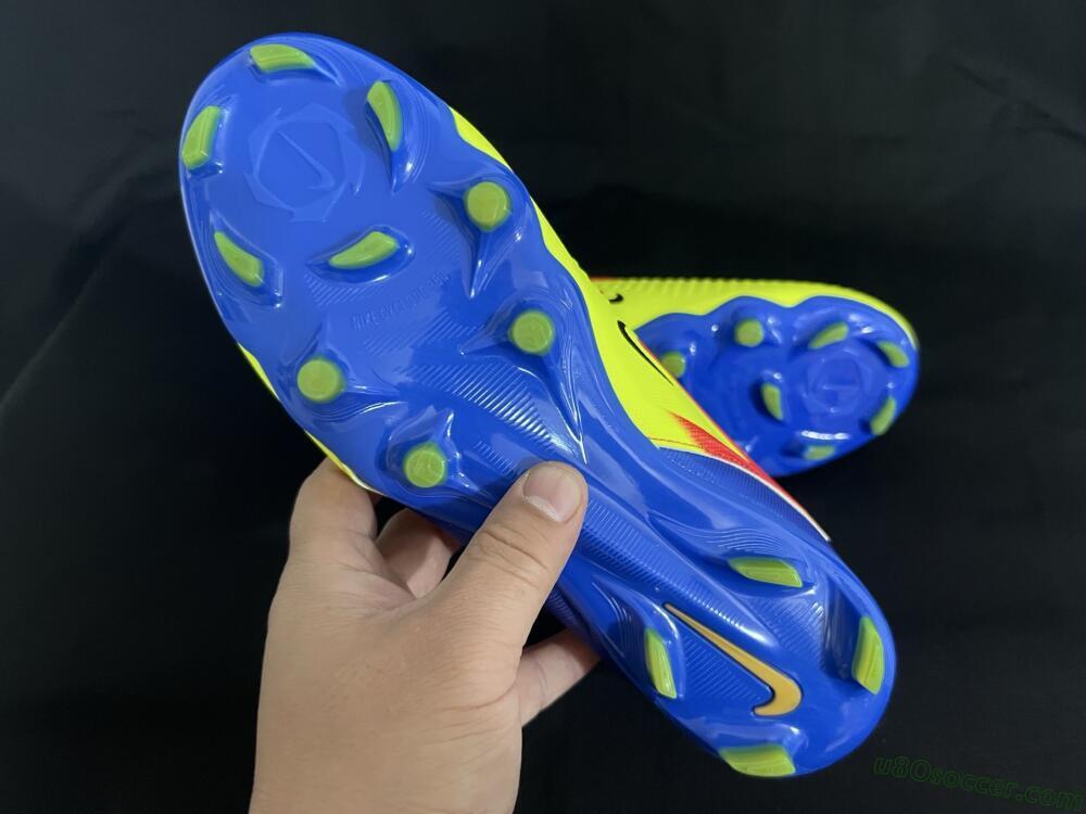 Nike Phantom 6 Elite Low FG Firm Ground Soccer Cleats - Yellow/Blue/Gold